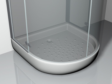 Twin_Space_shower_tray_and_box,Flaminia design