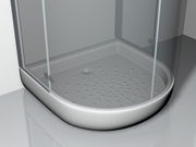 Twin_Space_shower_tray_and_box,Flaminia design