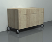 Simple dresser on wheels LARGE product by Flaminia